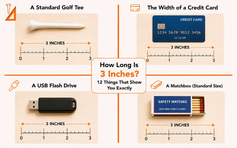 how long is 3 inches