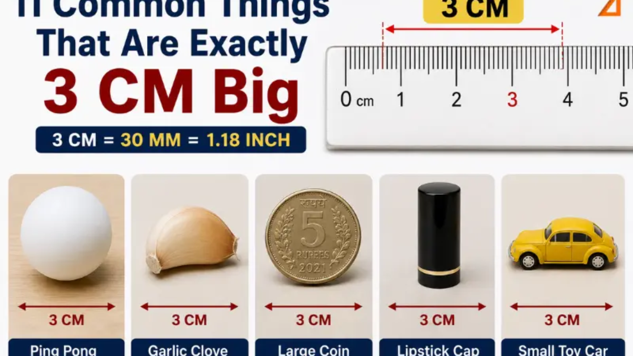 How big is 3 cm