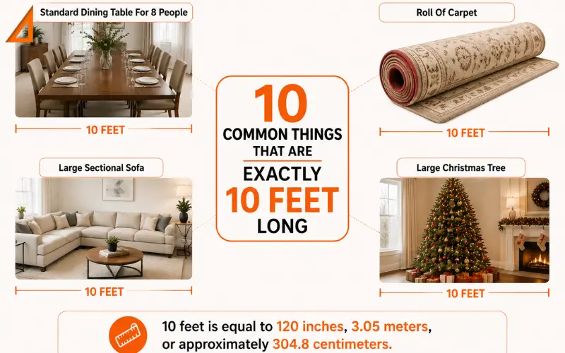 How long is 10 feet