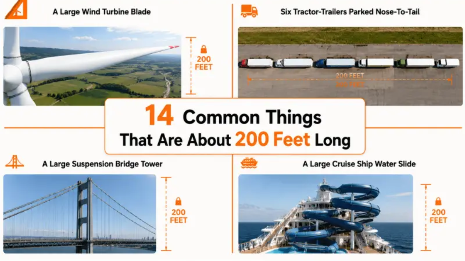 How long is 200 feet